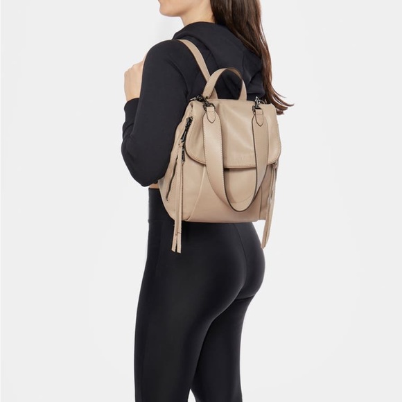 Aimee Kestenberg TAUPE pleated convertible backpack - Picture 6 of 10